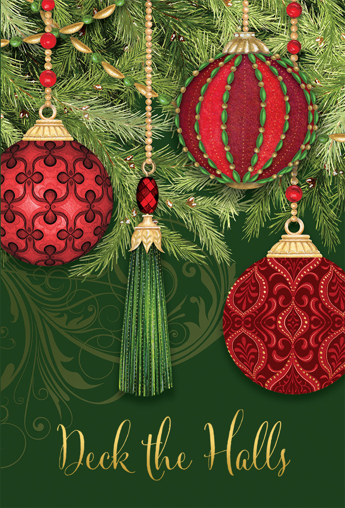 Holiday Ornaments Christmas Card